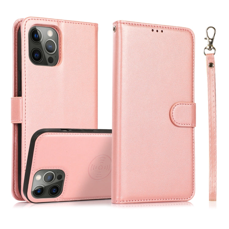 Étui portefeuille 2 en 1 avec coque arrière magnétique détachable pour série iPhone 13
