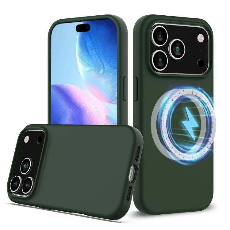 Coque antichoc en silicone compatible Magsafe pour iPhone 17 Pro Max, iPhone 17 Pro