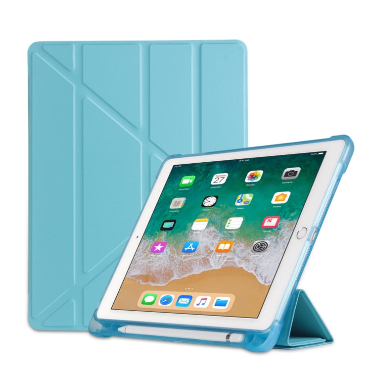 Étui de protection en TPU antichoc multi-pliage pour iPad 9.7 (2018) / 9.7 (2017) / air / air2, avec support et emplacement pour stylo
