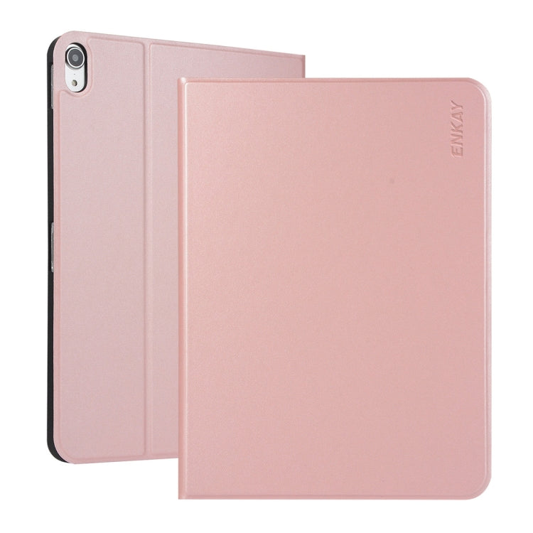 Pour iPad 10e génération 10.9 2022 ENKAY PC couverture arrière étui en cuir intelligent avec fente pour stylo et support
