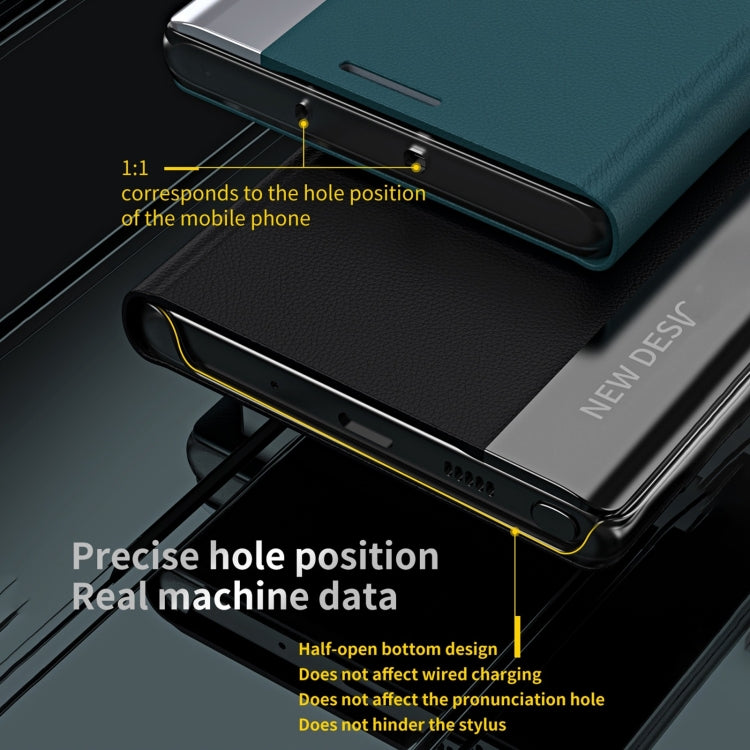 Étui de téléphone en cuir d'adsorption électrolytique latéral, For Redmi Note 15 4G / 5G Global 164mm