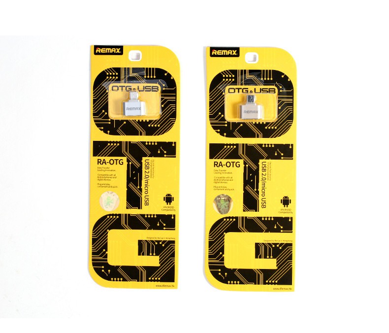 Adaptateur OTG Micro USB vers USB 2.0 REMAX pour Android - Gold ou Argent