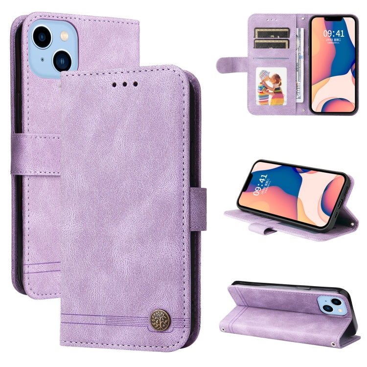 Skin Feel Life Tree Étui en cuir, For iPhone 14, For iPhone 14 Plus, For iPhone 14 Pro, For iPhone 14 Pro Max