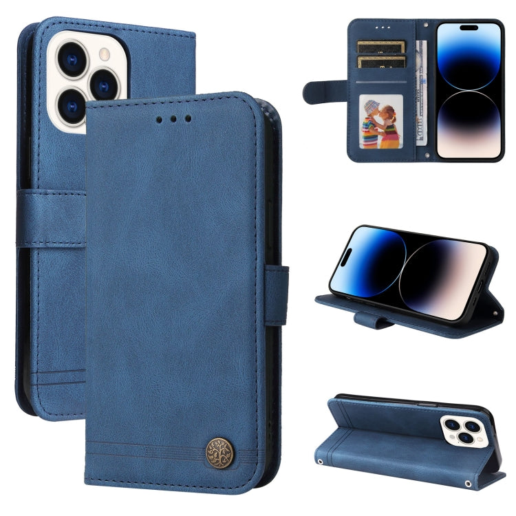 Skin Feel Life Tree Étui en cuir, For iPhone 14, For iPhone 14 Plus, For iPhone 14 Pro, For iPhone 14 Pro Max