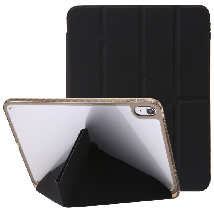 Étui pour tablette en cuir de déformation acrylique transparent, For iPad 10th Gen 10.9 2022, For iPad Pro 12.9 2022 / 2021 / 2020
