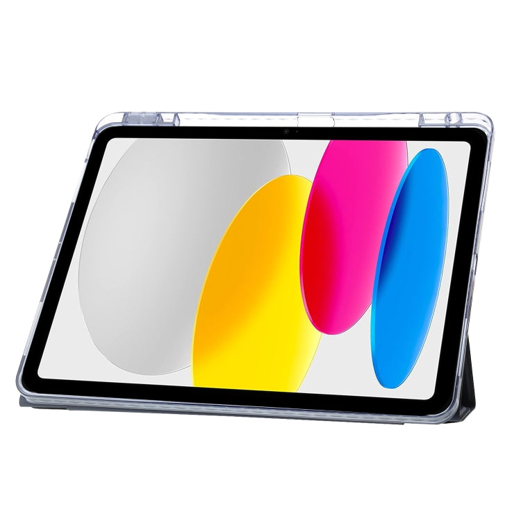Étui pour tablette en cuir de déformation acrylique transparent, For iPad 10th Gen 10.9 2022, For iPad Pro 12.9 2022 / 2021 / 2020
