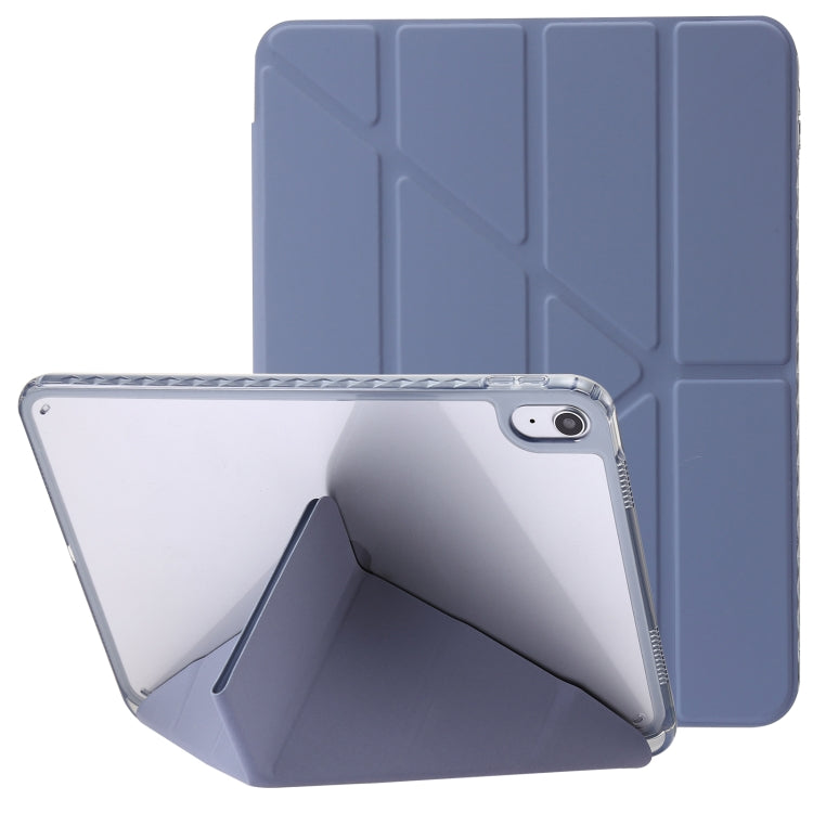 Étui pour tablette en cuir de déformation acrylique transparent, For iPad 10th Gen 10.9 2022, For iPad Pro 12.9 2022 / 2021 / 2020
