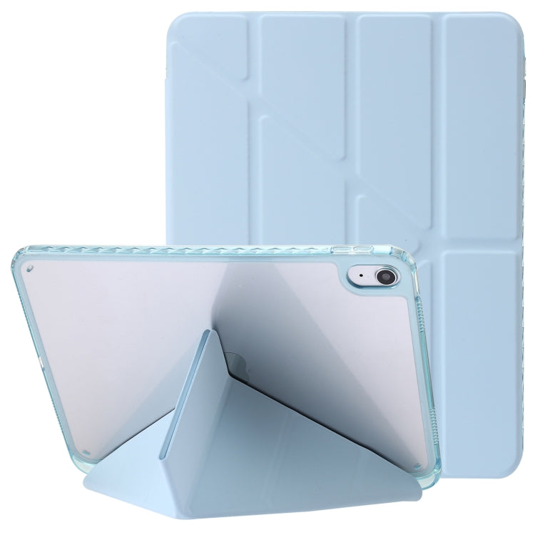 Étui pour tablette en cuir de déformation acrylique transparent, For iPad 10th Gen 10.9 2022, For iPad Pro 12.9 2022 / 2021 / 2020