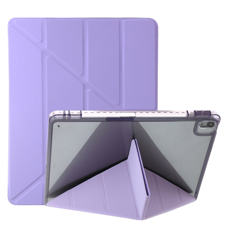 Étui pour tablette en cuir de déformation acrylique transparent, For iPad 10th Gen 10.9 2022, For iPad Pro 12.9 2022 / 2021 / 2020
