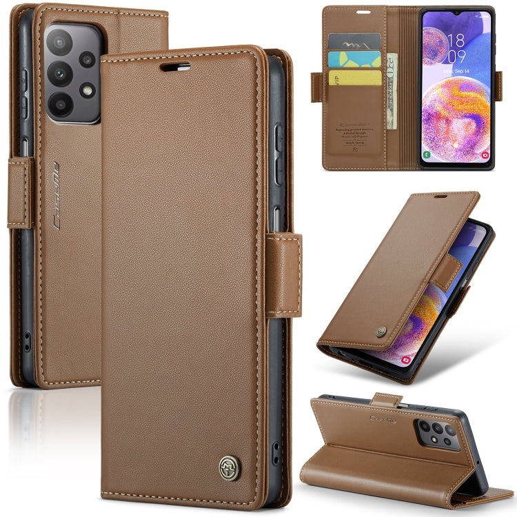 Étui CaseMe en simili-cuir avec boucle papillon Protection antivol RFID pour Samsung Galaxy S21 Ultra 5G / Galaxy A55 / Galaxy S10+ / Galaxy A30s/A50s/A50 / Galaxy A23.