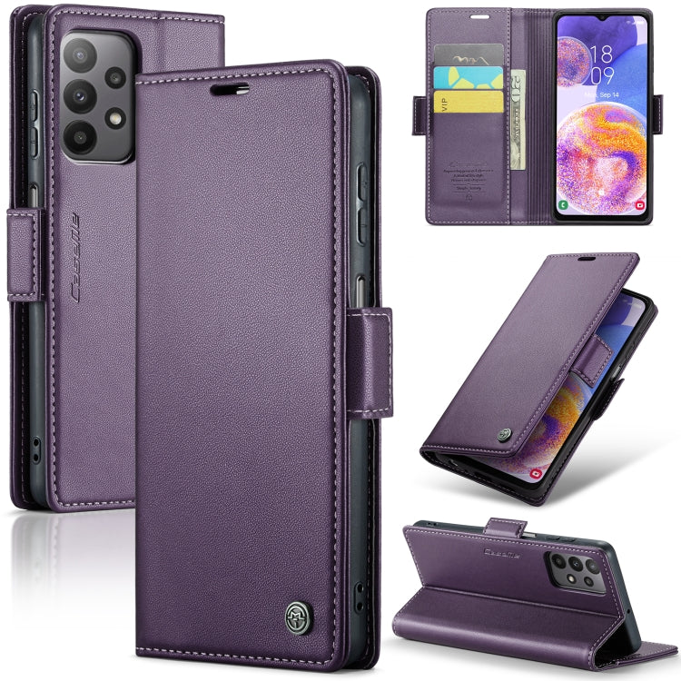 Étui CaseMe en simili-cuir avec boucle papillon Protection antivol RFID pour Samsung Galaxy S21 Ultra 5G / Galaxy A55 / Galaxy S10+ / Galaxy A30s/A50s/A50 / Galaxy A23.