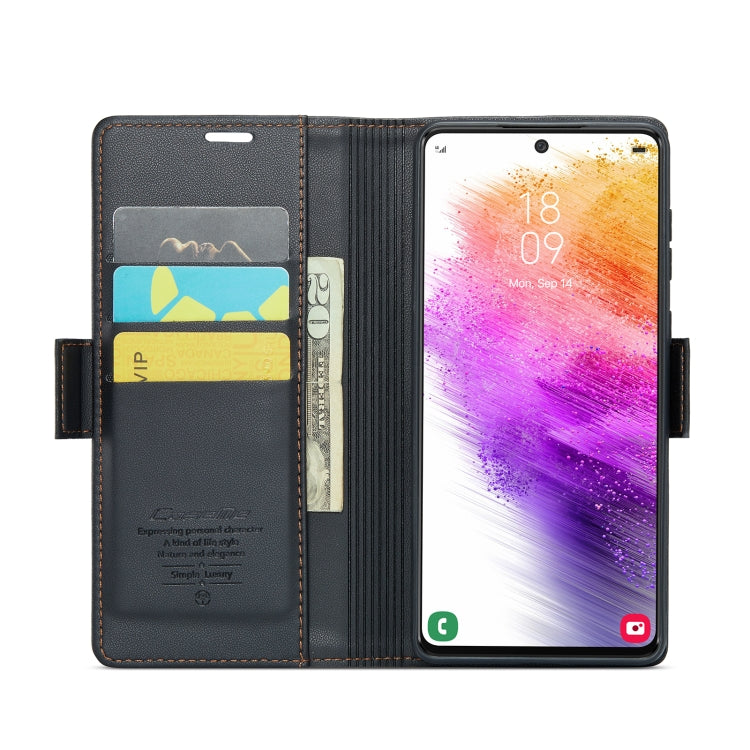 CaseMe 023 Butterfly Buckle Litchi Texture RFID Étui de téléphone en cuir antivol, For Samsung Galaxy A73 5G, For Samsung Galaxy A33 5G, For Samsung Galaxy S22 Ultra 5G, For Samsung Galaxy S22+ 5G