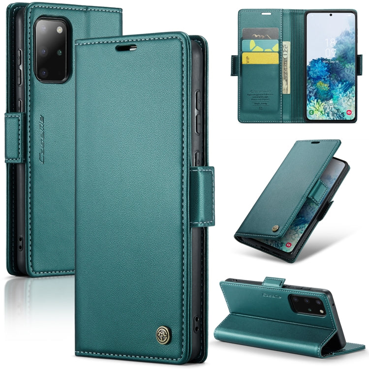 Étui CaseMe en simili-cuir avec boucle papillon Protection antivol RFID pour Samsung Galaxy S22 Ultra 5G / Galaxy S22+ 5G / Galaxy S20+ / Galaxy S24 Ultra / Galaxy A54 5G.