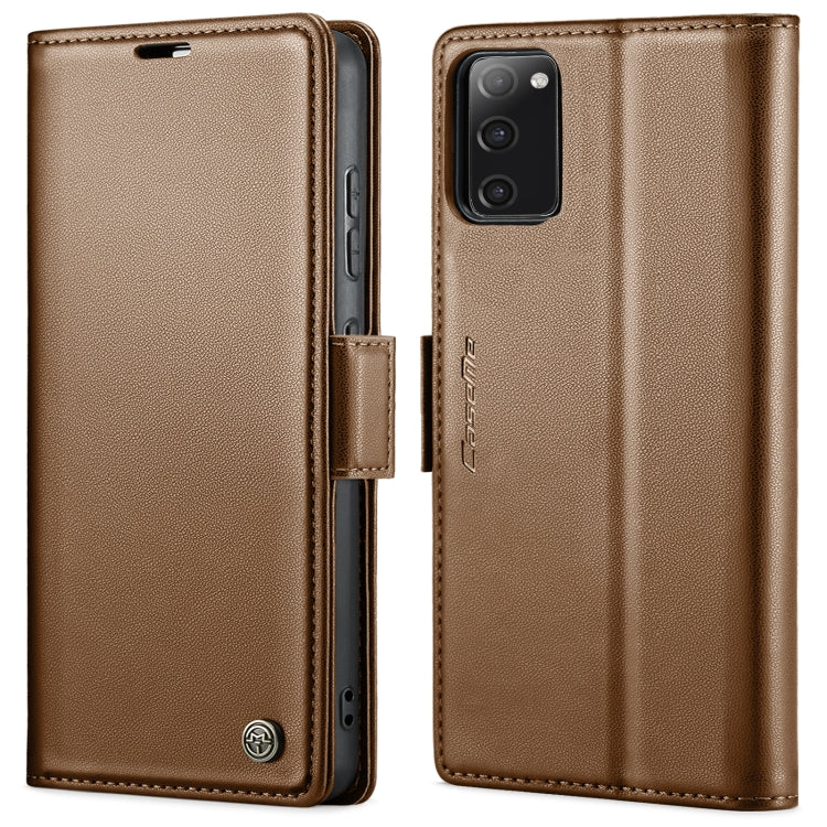 CaseMe 023 Butterfly Buckle Litchi Texture RFID Étui de téléphone en cuir antivol, For Samsung Galaxy A12 5G, For Samsung Galaxy A13 4G/5G/A04s/A04/M13 5G, For Samsung Galaxy S20 FE, For Samsung Galaxy A23