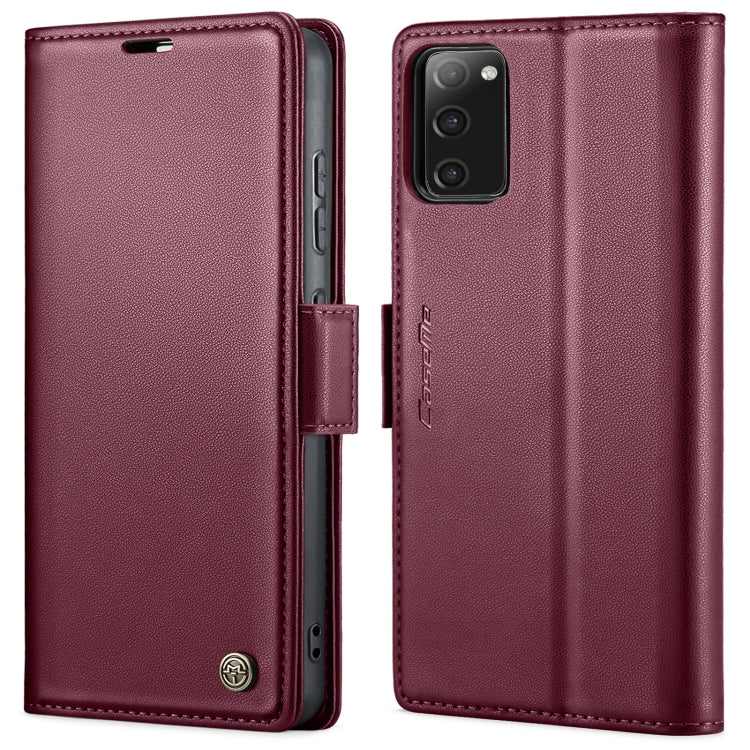CaseMe 023 Butterfly Buckle Litchi Texture RFID Étui de téléphone en cuir antivol, For Samsung Galaxy A12 5G, For Samsung Galaxy A13 4G/5G/A04s/A04/M13 5G, For Samsung Galaxy S20 FE, For Samsung Galaxy A23