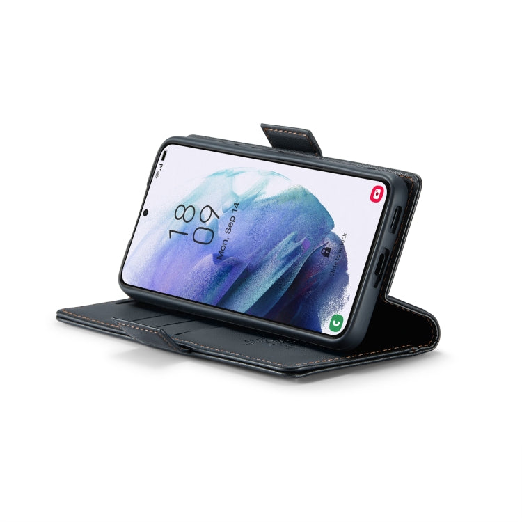 Étui CaseMe 023 en similicuir texture litchi, avec boucle papillon et protection antivol (RFID) pour Samsung Galaxy S21+ 5G, Galaxy S21 Ultra 5G, Galaxy Note20 Ultra, Galaxy S20 Ultra