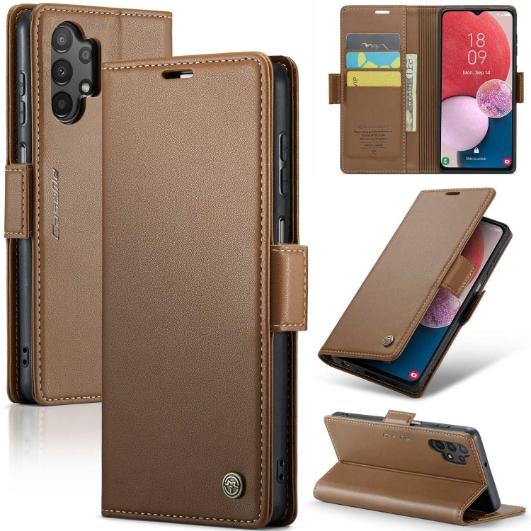 Étui CaseMe en simili-cuir avec boucle papillon Protection antivol RFID pour Samsung Galaxy S21 5G / Galaxy A35 G / Galaxy A13 4G/5G/A04s/A04/M13 5G / Galaxy A52/A52s 5G / Galaxy A22 5G.