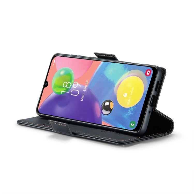 Étui CaseMe 023 en similicuir texture litchi, avec boucle papillon et protection antivol (RFID) pour Samsung Galaxy A70/A70s, Galaxy A20/A30/M10s, Galaxy A30s / A50s / A50, Galaxy Note10+