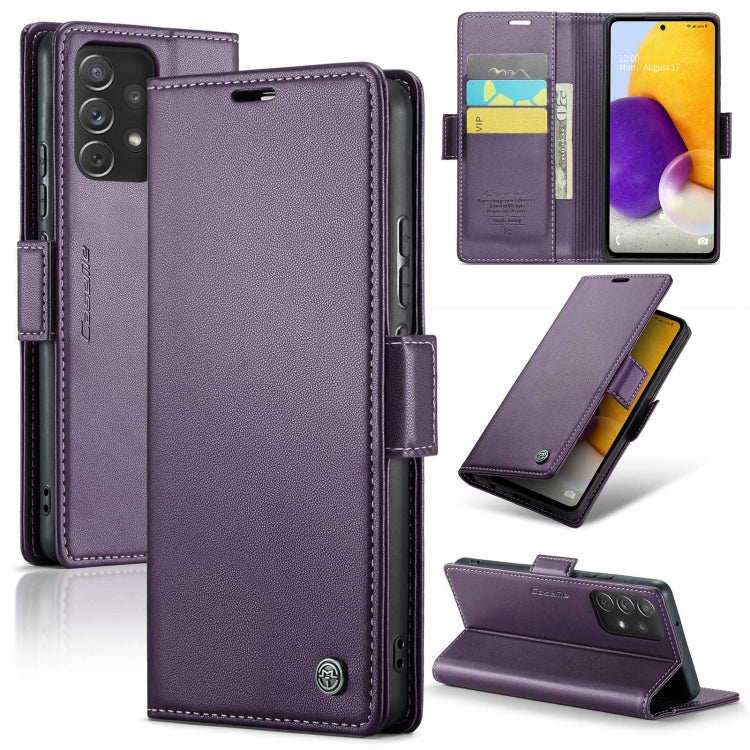 Étui CaseMe en simili-cuir avec boucle papillon Protection antivol RFID pour Samsung Galaxy S23 5G / A14 4G/5G / A72 / A20 / A30 / M10s