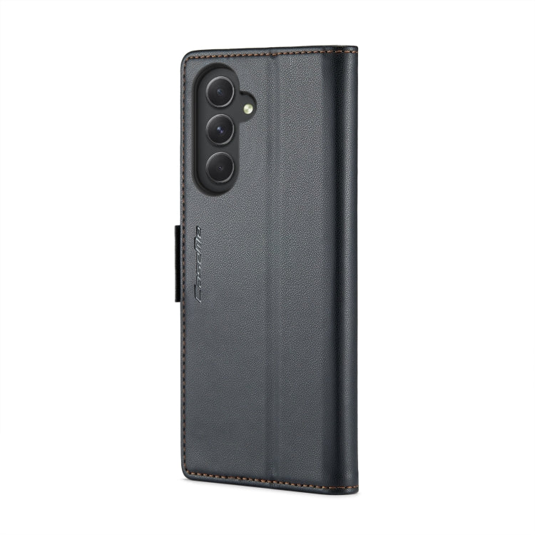 Étui CaseMe 023 en similicuir texture litchi, avec boucle papillon et protection antivol (RFID) pour Samsung Galaxy A54 5G, Galaxy S23 Ultra 5G, Galaxy S23+ 5G, Galaxy S23 5G