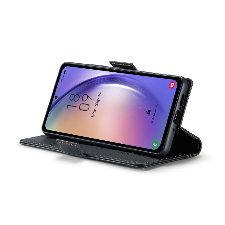 Étui CaseMe 023 en similicuir texture litchi, avec boucle papillon et protection antivol (RFID) pour Samsung Galaxy A54 5G, Galaxy S23 Ultra 5G, Galaxy S23+ 5G, Galaxy S23 5G