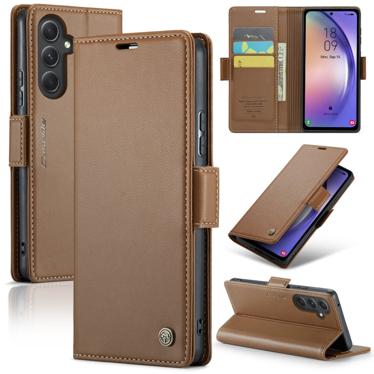 Étui CaseMe en simili-cuir avec boucle papillon Protection antivol RFID pour Samsung Galaxy S22 Ultra 5G / Galaxy S22+ 5G / Galaxy S20+ / Galaxy S24 Ultra / Galaxy A54 5G.