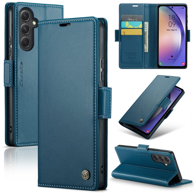 Étui CaseMe en simili-cuir avec boucle papillon Protection antivol RFID pour Samsung Galaxy S22 Ultra 5G / Galaxy S22+ 5G / Galaxy S20+ / Galaxy S24 Ultra / Galaxy A54 5G.