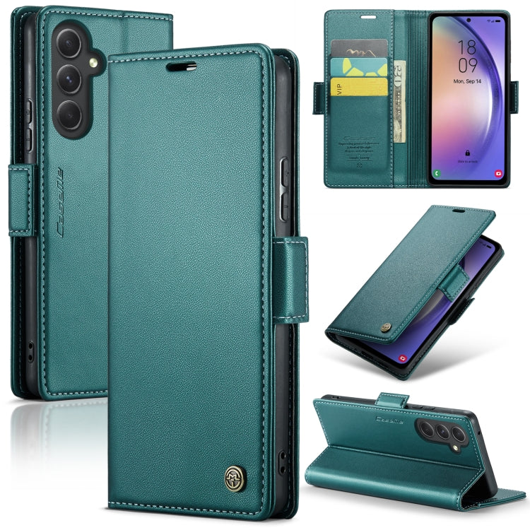 Étui CaseMe en simili-cuir avec boucle papillon Protection antivol RFID pour Samsung Galaxy S22 Ultra 5G / Galaxy S22+ 5G / Galaxy S20+ / Galaxy S24 Ultra / Galaxy A54 5G.