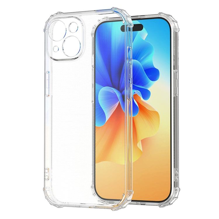 Coque transparent antichoc avec coins renforcés pour iPhone, suites 15 et 16