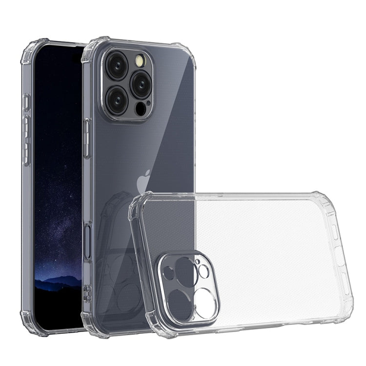 Coque transparent antichoc avec coins renforcés pour iPhone, suites 15 et 16