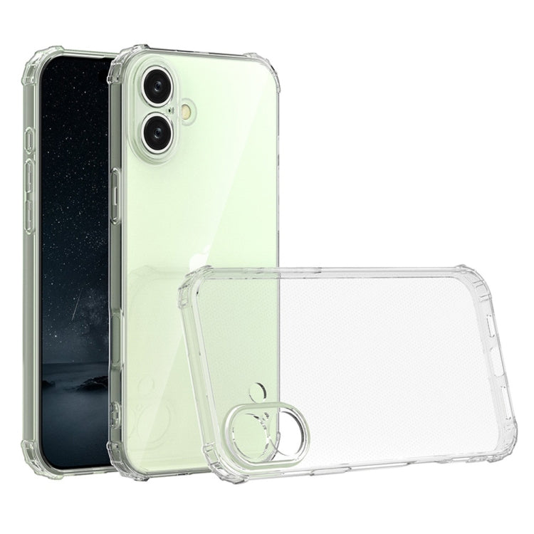 Coque transparent antichoc avec coins renforcés pour iPhone, suites 15 et 16