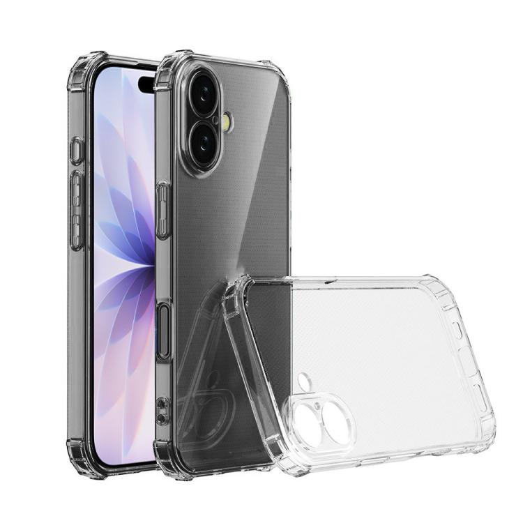 Coque transparent antichoc avec 4 coins anti-impacts pour iPhone 17 Pro Max, 17 Pro, 17, iPhone Air, iPhone 16 Pro Max, 16 Pro, 16 Plus, 16, iPhone 15 Pro Max, 15
