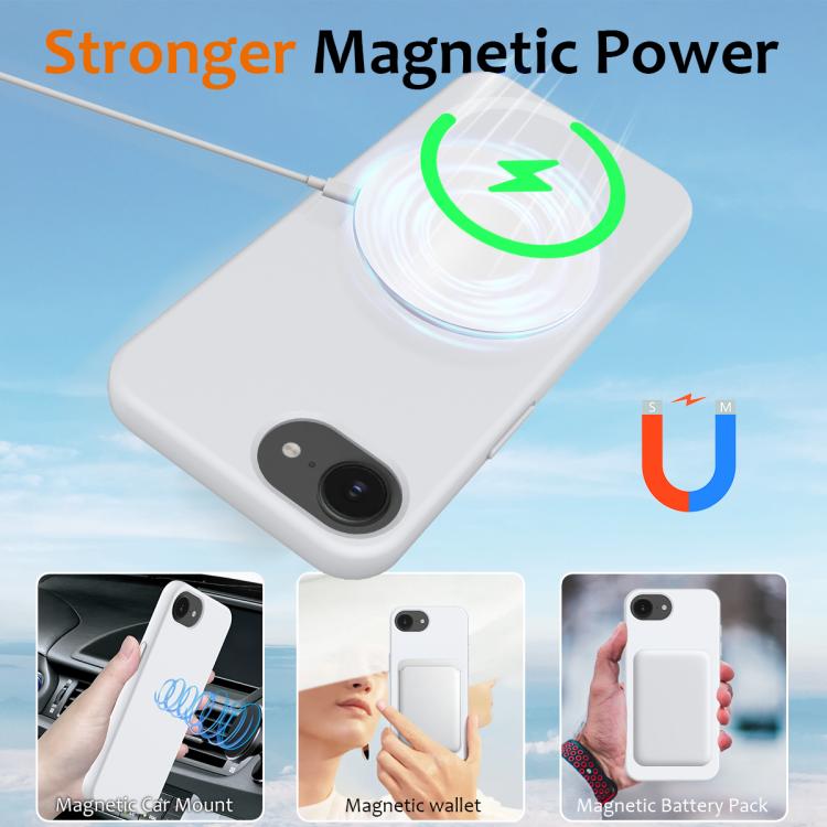 Coque antichoc en silicone compatible MagSafe pour iPhone 17, iPhone Air