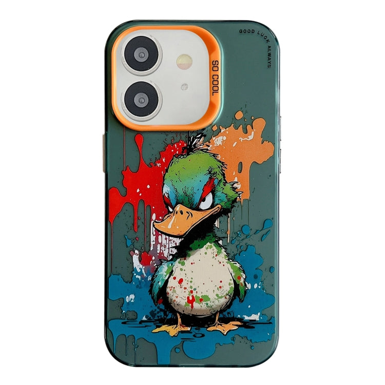 Série de peinture à l'huile de motif animal PC + étui de téléphone en TPU