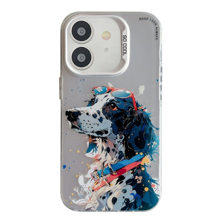 Série de peinture à l'huile de motif animal PC + étui de téléphone en TPU