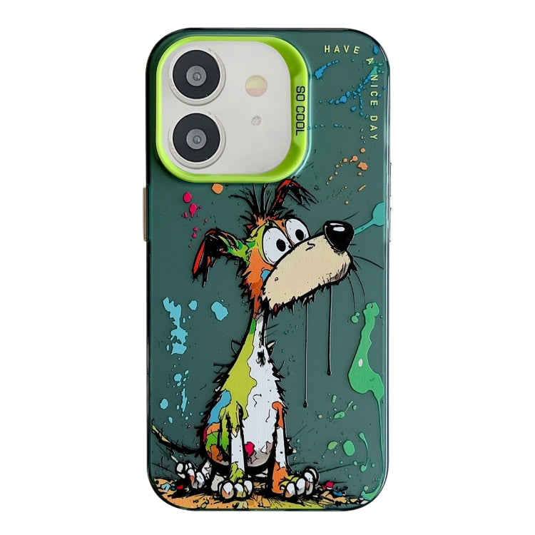 Série de peinture à l'huile de motif animal PC + étui de téléphone en TPU