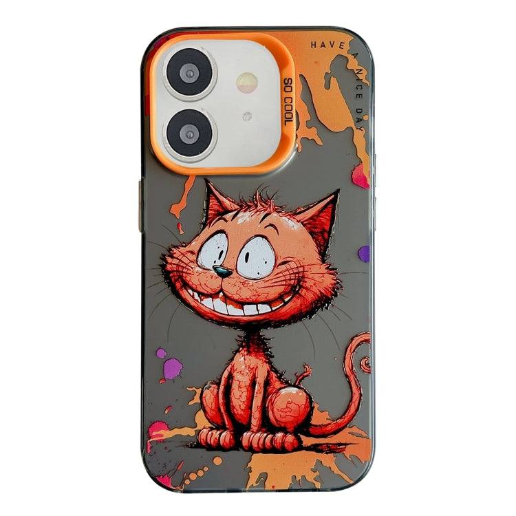 Série de peinture à l'huile de motif animal PC + étui de téléphone en TPU