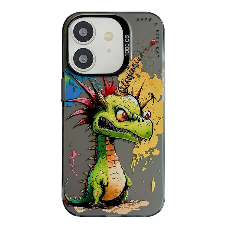 Série de peinture à l'huile de motif animal PC + étui de téléphone en TPU