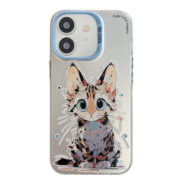 Série de peinture à l'huile de motif animal PC + étui de téléphone en TPU