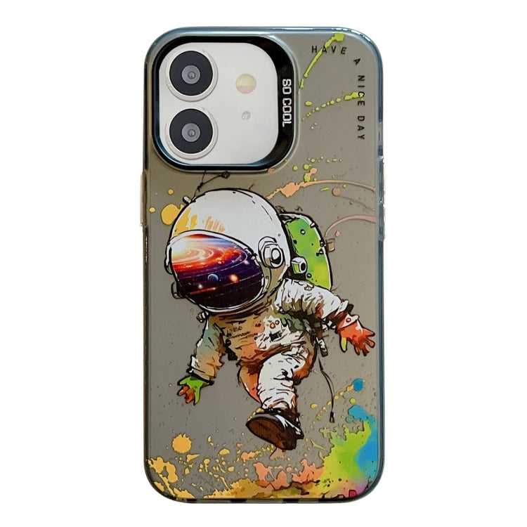 Série de peinture à l'huile de motif animal PC + étui de téléphone en TPU