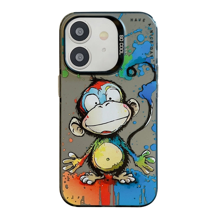 Série de peinture à l'huile de motif animal PC + étui de téléphone en TPU