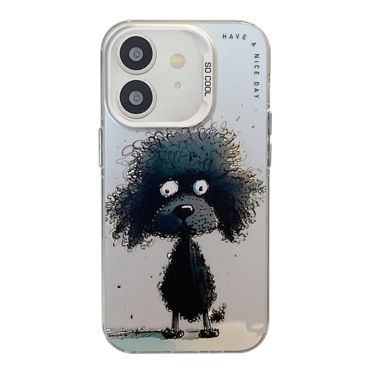 Série de peinture à l'huile de motif animal PC + étui de téléphone en TPU