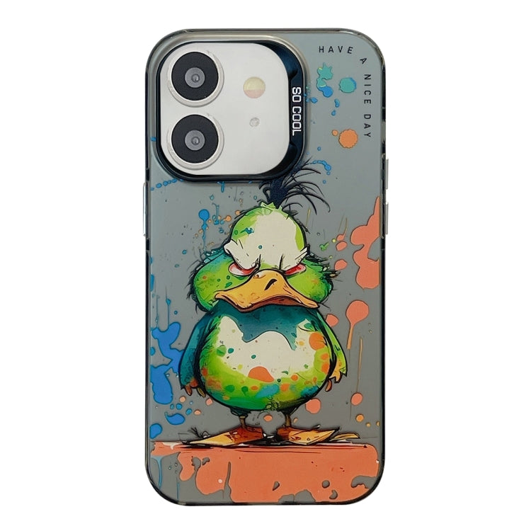 Série de peinture à l'huile de motif animal PC + étui de téléphone en TPU