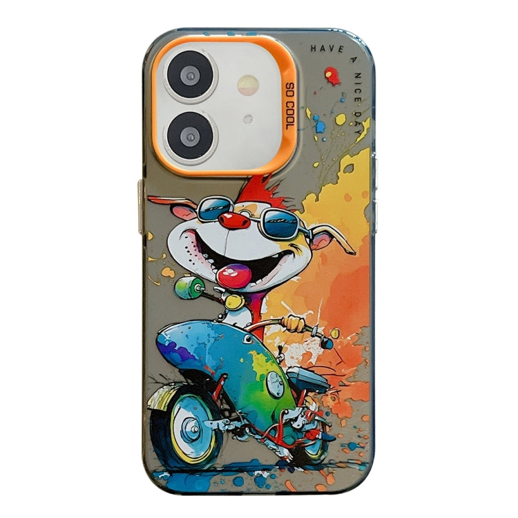 Série de peinture à l'huile de motif animal PC + étui de téléphone en TPU