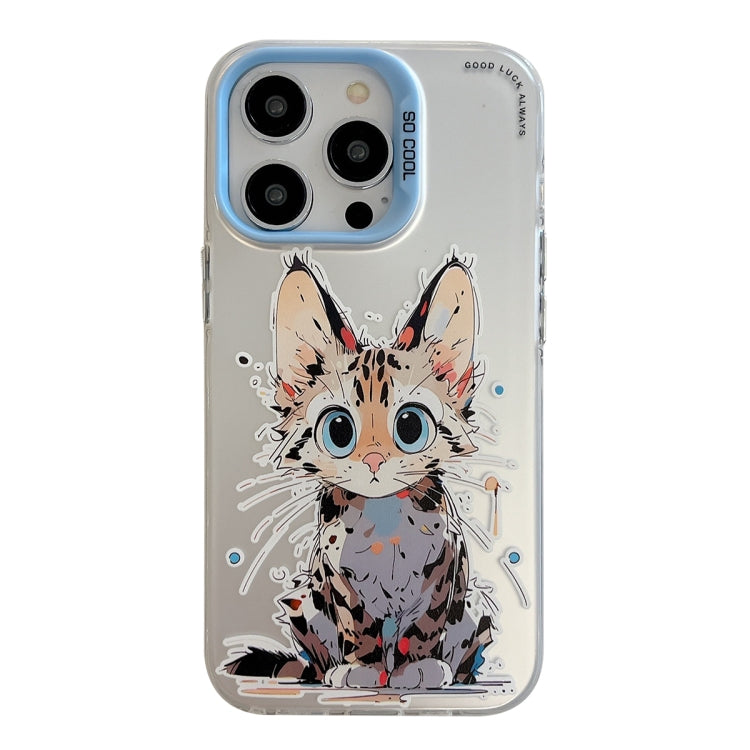 Série de peinture à l'huile de motif animal PC + étui de téléphone en TPU