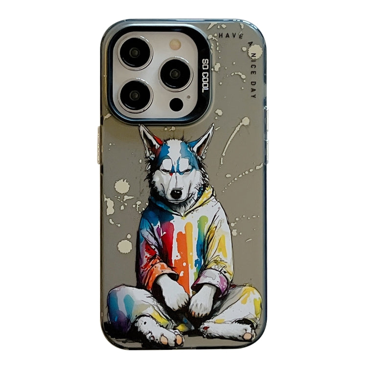 Pour iPhone 12 Pro Série de peinture à l'huile de motif animal PC + étui de téléphone en TPU, Series 8