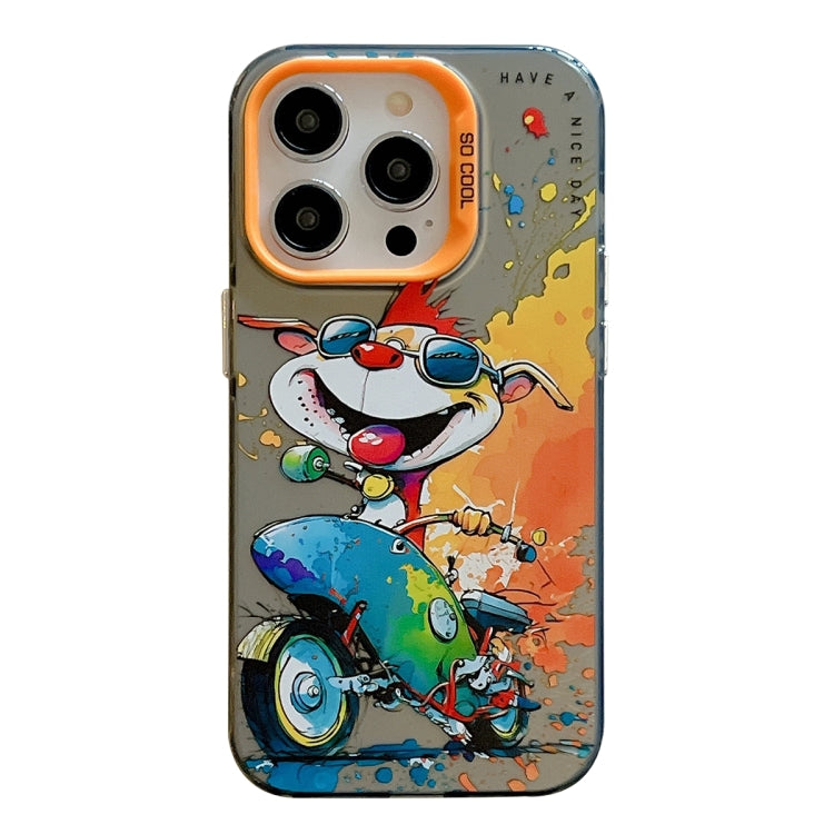 Série de peinture à l'huile de motif animal PC + étui de téléphone en TPU