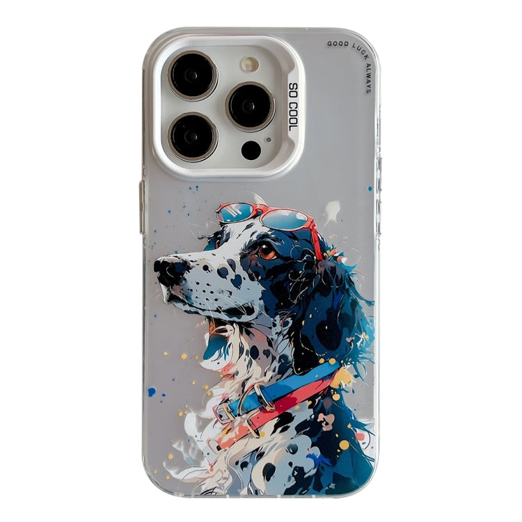 Série de peinture à l'huile de motif animal PC + étui de téléphone en TPU