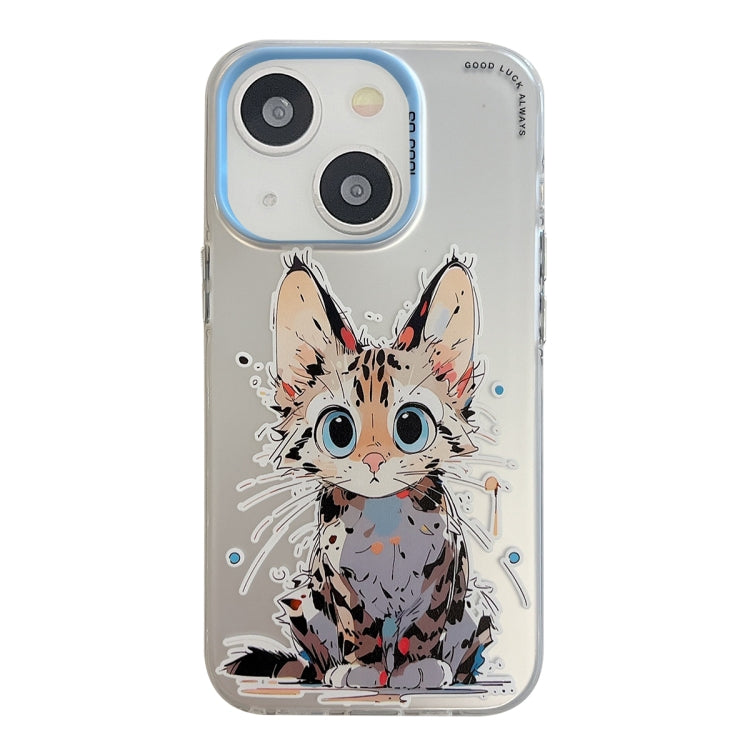 Pour iPhone 13 Série de peinture à l'huile de motif animal PC + étui de téléphone en TPU, Series 19