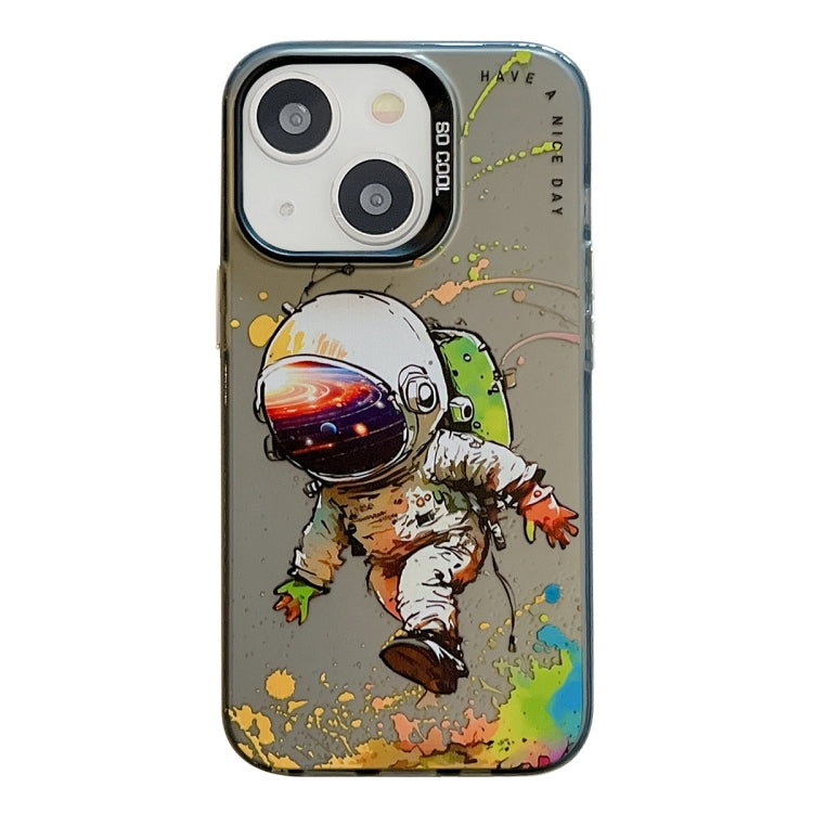 Pour iPhone 13 Série de peinture à l'huile de motif animal PC + étui de téléphone en TPU, Series 19